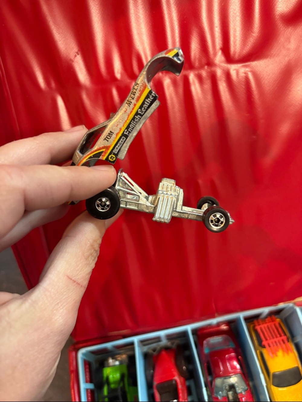 1977 HOT WHEELS MONGOOSE CORVETTE Tom McEwen Funny Car English Leather 1/64 BMX